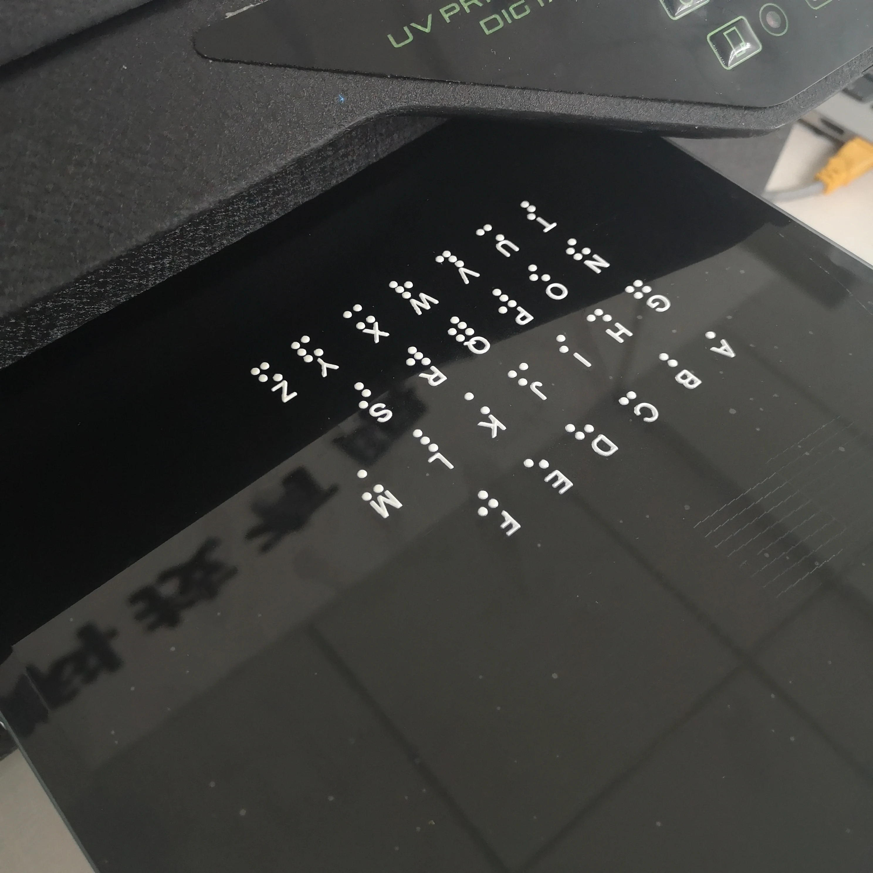 AMJ L800 Embossed effect for metal glass acrylic wood signs Braille printing machine uv printer