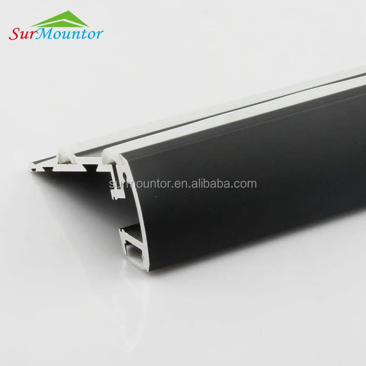 Противоскользящий лестничный светодиодный алюминиевый профиль для лестниц, контроллер освещения, ступенчатый профиль для кинотеатра