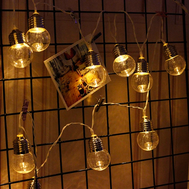 Battery powered Led edison bulbs copper wire string light for festival decoration