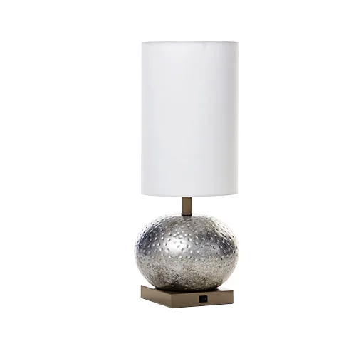branch iron brushed nickel hospitality lamp usb angle table lamp double arms desk lamp