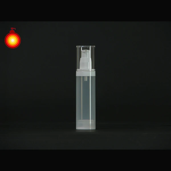 30ml~50ml high quality white silver pump with clear cap airless bottle PP airless lotion bottle cosmetic airless bottle
