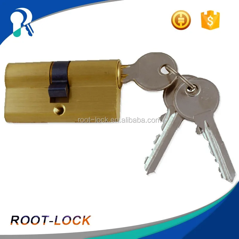 Dual key hadwared brass cylinder door lock
