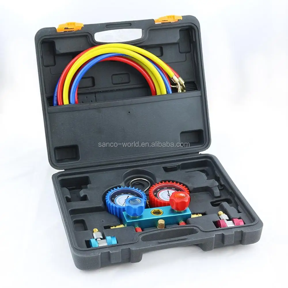 
HVAC A/C Refrigeration Kit - Diagnostic R12 R22 R134a R410A - w/ Case 