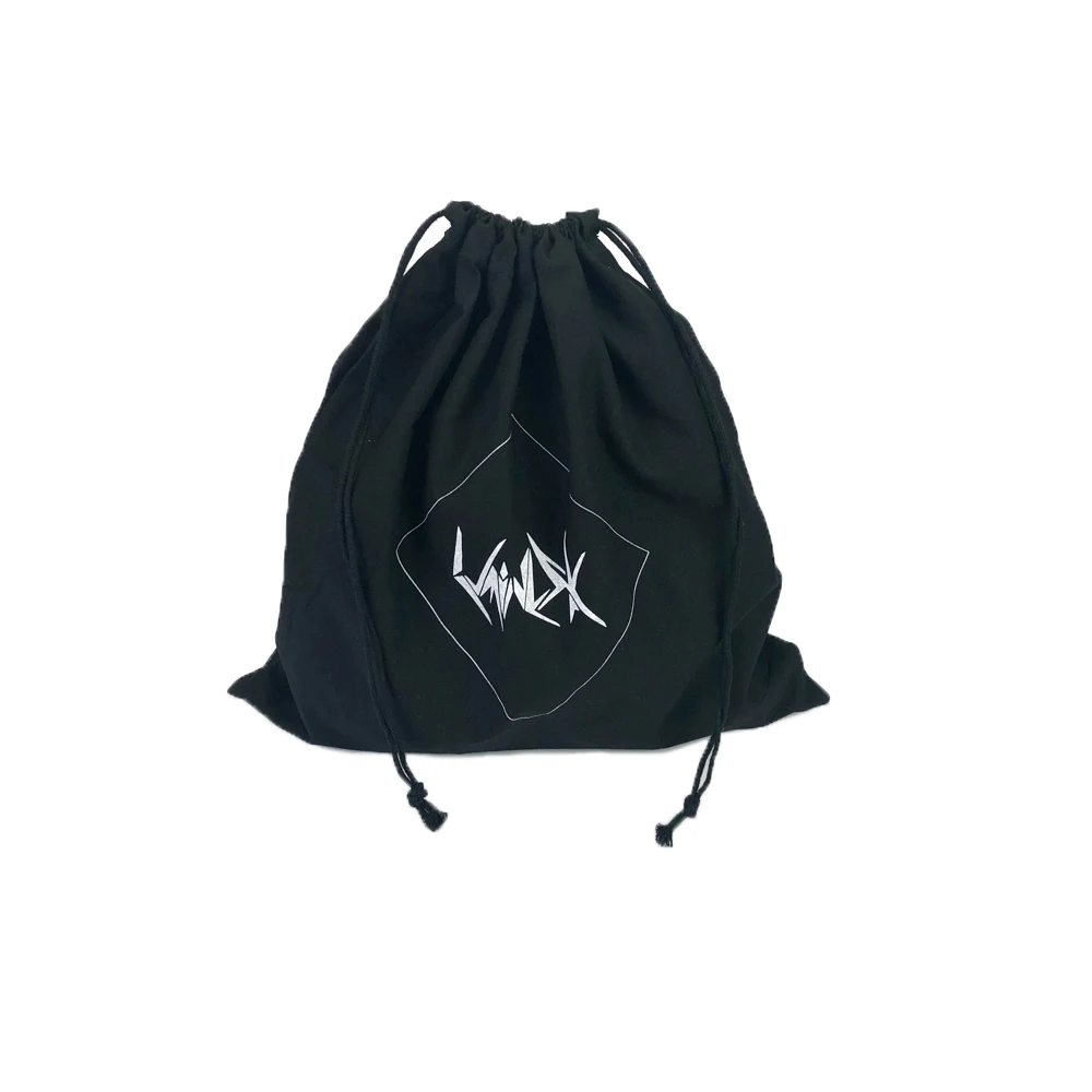 Пользовательская сумка для обуви, хлопковый черный сатиновый хлопковый пылесборник на шнурке