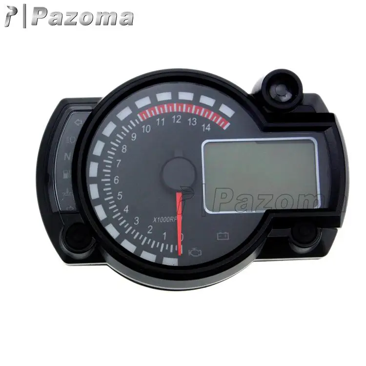 Universal Adjustable LCD Digital Motorcycle Tachometer Speedometer Odometer Instrument Panel