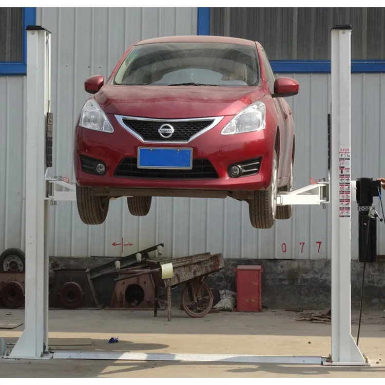 9000lb 4ton Two post floor plate car lift with good quality for car lifting or car repairing from China
