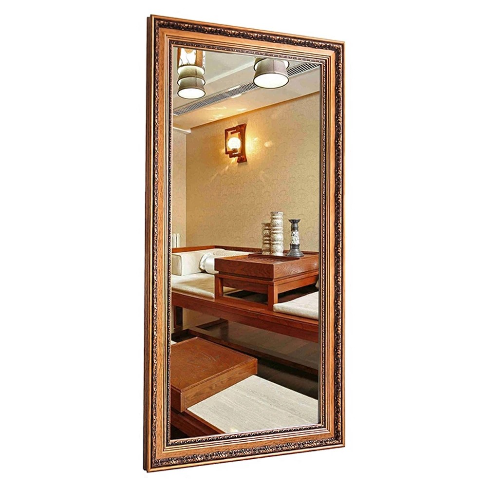 Retro stylish cosmetic wall long bedroom mirrors fitting room free standing mirror