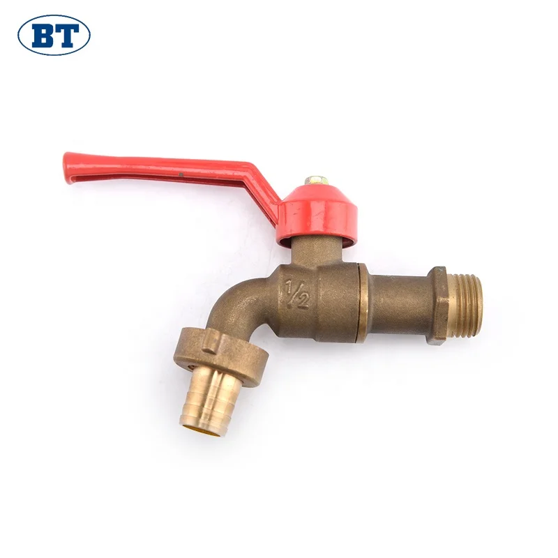BT2007 Yuhuan brass low prices water ball bibcock taps indian supplier faucet