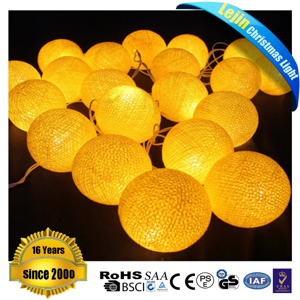 Customizesd CE батареи хлопок шар света для украшения