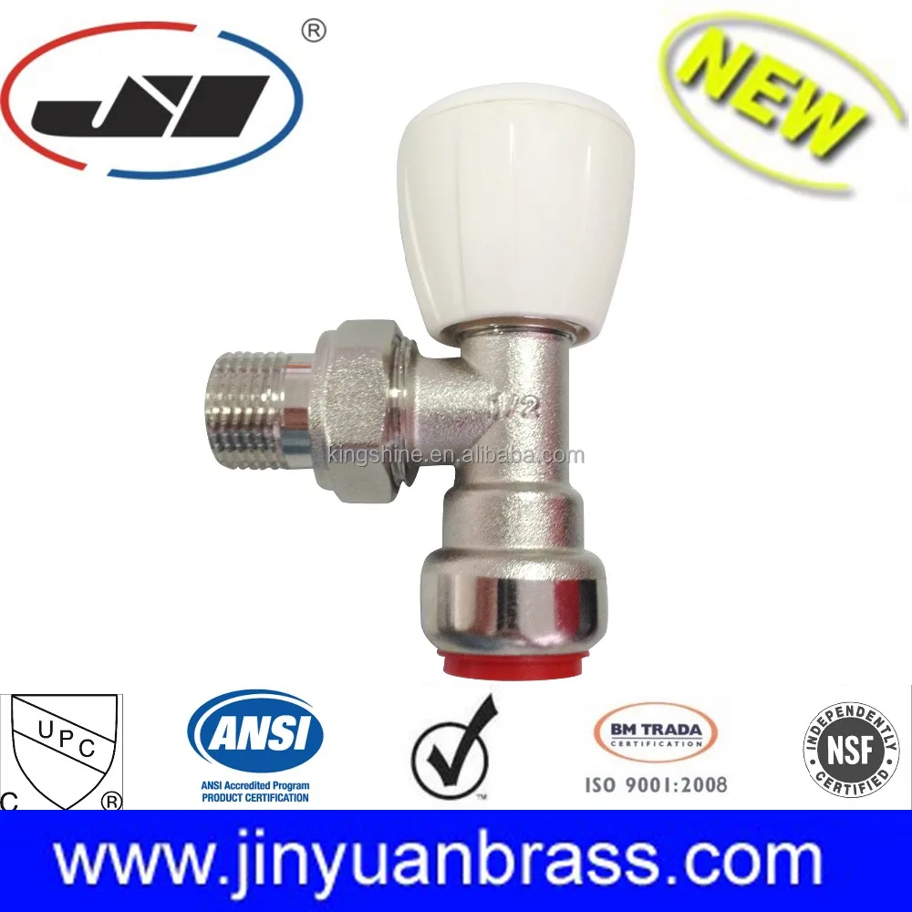 Lead Free Brass Push fit thermostatic radiator valve for pex pipe