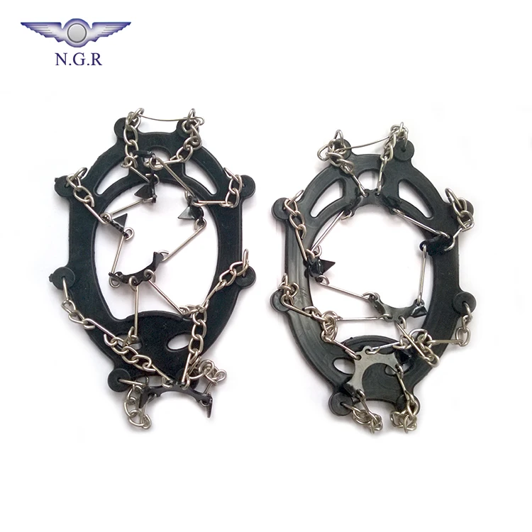 Non slip professional snow safety shoes 10 cleats snow ice grips