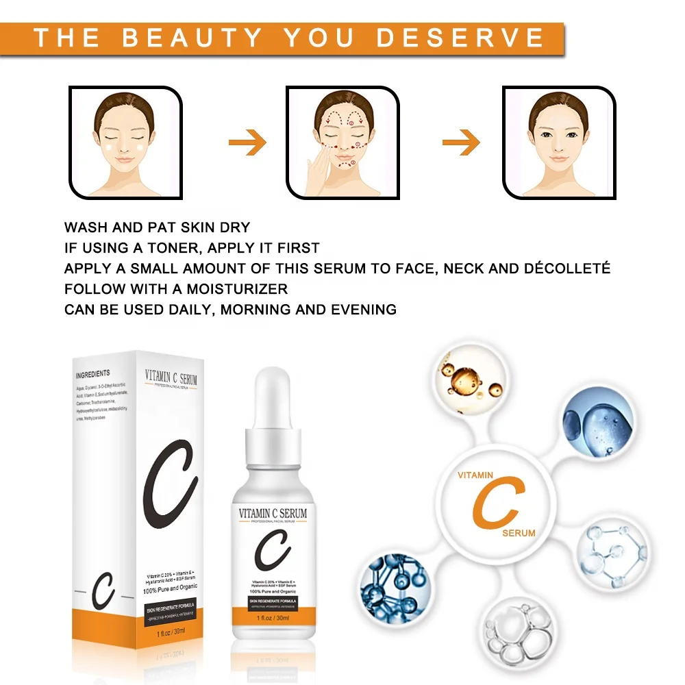 Factory Price retinol serum vitamin c hylaronic Hyaluronic Acid Vitamin C Serum