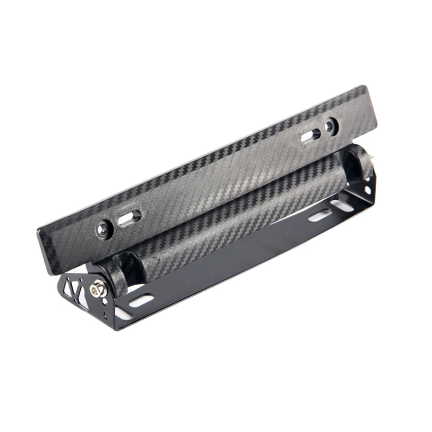 Adjustable carbon fiber racing car license plate frame bracket holder
