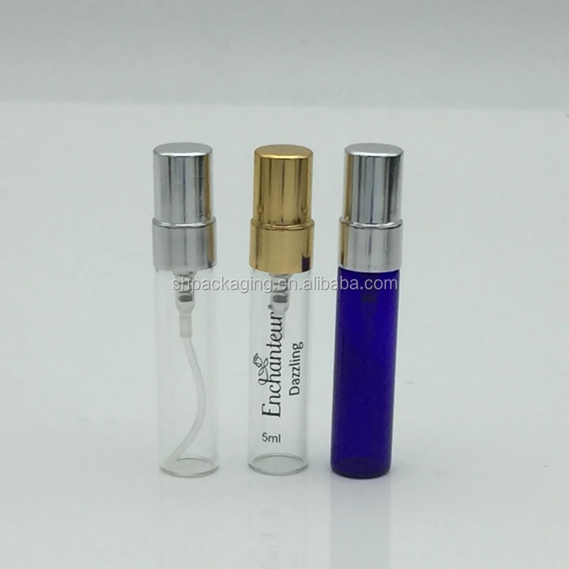 vial small glass bottle aluminum mist spray bottle 1ml 2ml 3ml 5ml 8ml 10ml 12ml 15ml 18ml 20ml 25ml perfume pen spray bottles