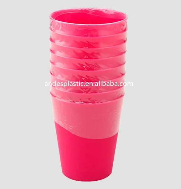 Colorful 12OZ Set Of 6 Plastic Drinking cup