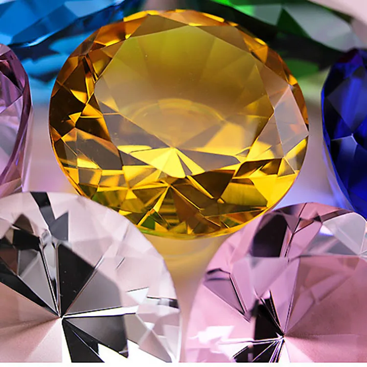 Wholesale Custom 60mm 80mm 100mm 200mm Crystal Diamond with Polished Wedding Decoration gift