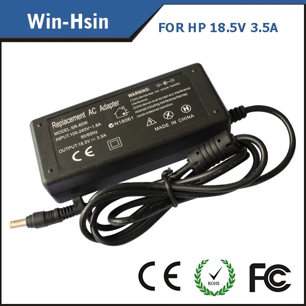 Высокое качество 18.5 В 3.5A ноутбук адаптер для HP 7.4 x 5.0 мм ноутбук зарядное устройство