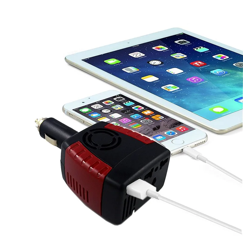 150W Power Inverter converter 12V DC to 110V 220V AC with 2A 5V USB Charging Port Car Inverter for Android iPhone Tablet