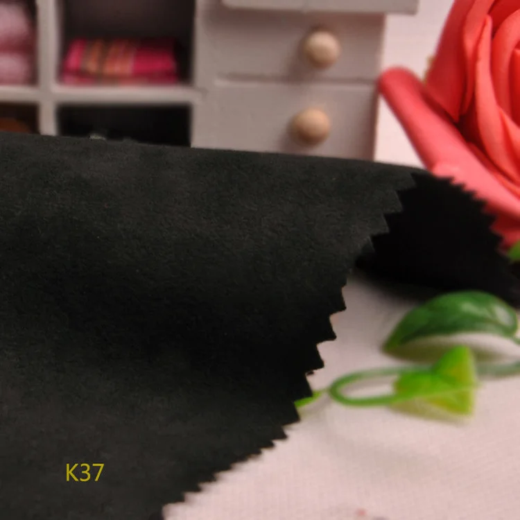 Wholesale 110gsm microfiber island yarn weft knitted suede fabric for sofa