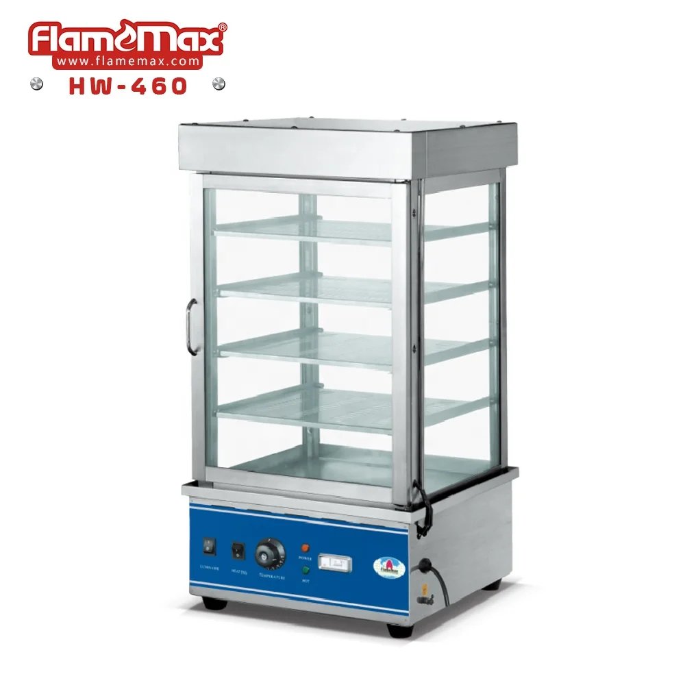 HW-8P Wet and Dry Heating Food Display Warmer Net Type Electric Showcase Counter