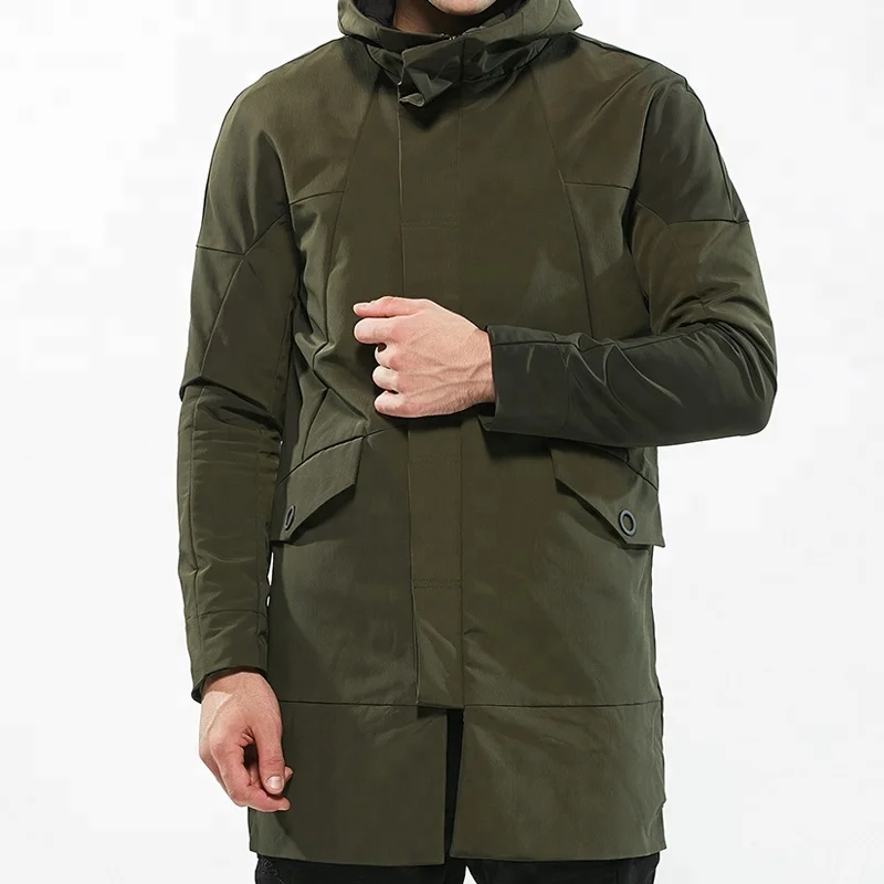 Latest Design Hooded Autumn Winter Fashion Long Mens Slim Fit Korean Jackets