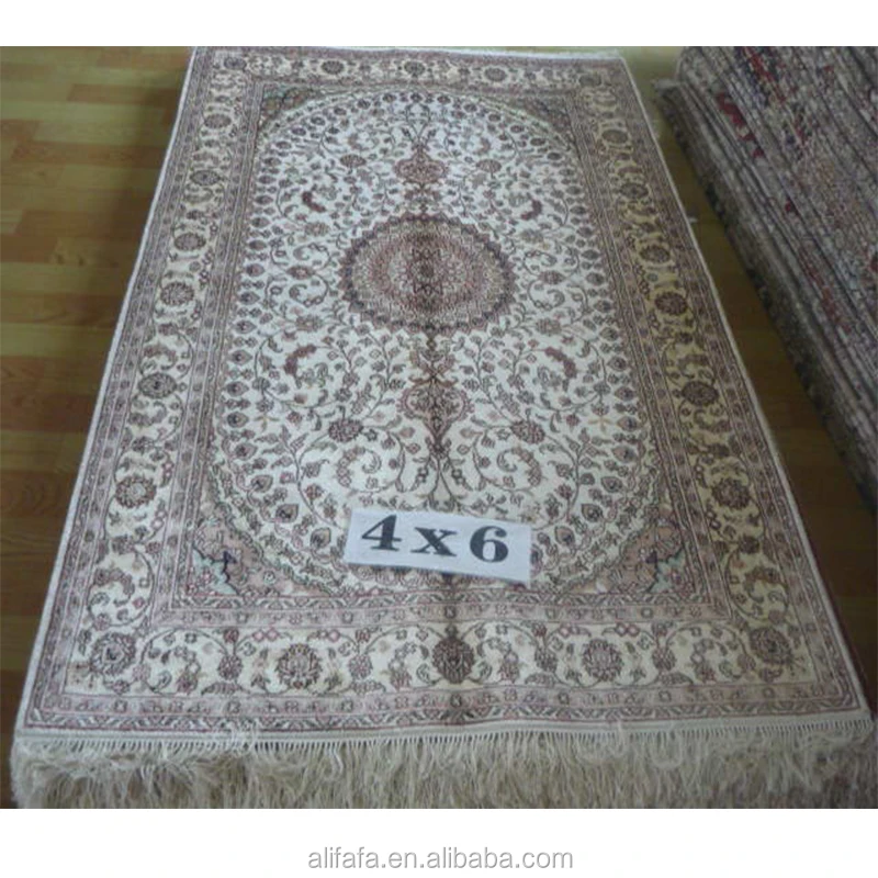 Chinese silk hand knotted persian floor rug on sale