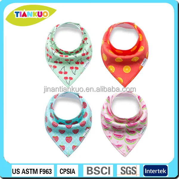 
Amazon 100% organic cotton and fleece baby bandana drool bibs bandana bib 