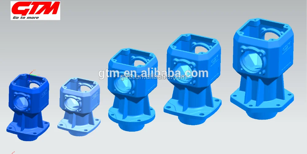 L shape finishing mower gearbox