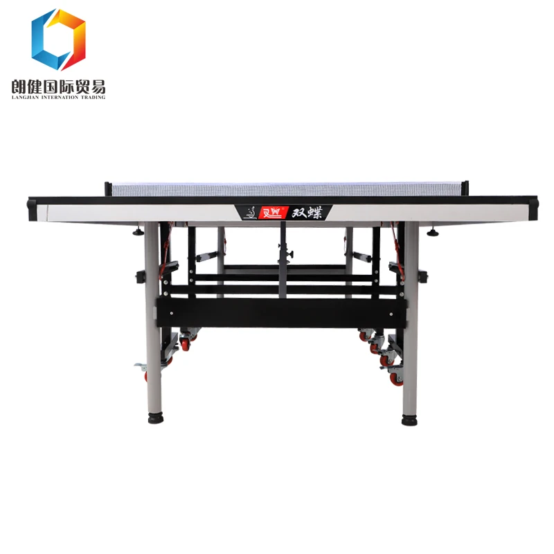 International Standard Return Board Outdoor Table Tennis Table With 75mm Wheels