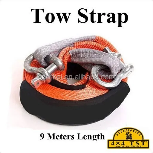 14000kgs 14T off road Nylon tow strap strench rope cable heavy duty recovery kits