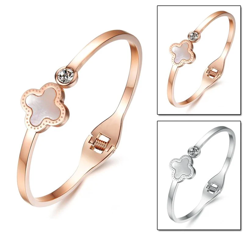clover titanium steel bracelet Women korean fashion jewelry brand Bracelets 2020