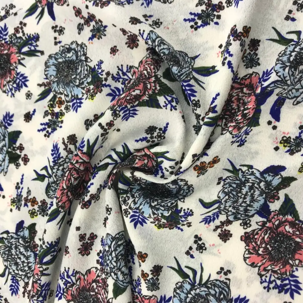 CHINESE STYLE FLOWER PATTERN AND TERYLENE SPANDEX WOVEN FABRIC