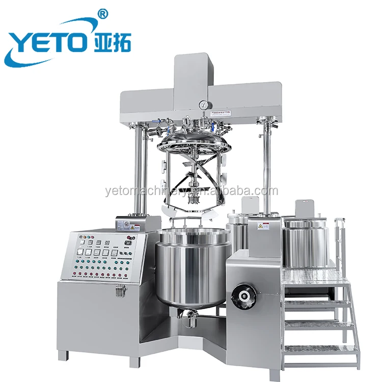 hot sale Cosmetic Cream Hand Hydraulic Lifting Type mayonnaise processing machine vacuum emulsifier mixer