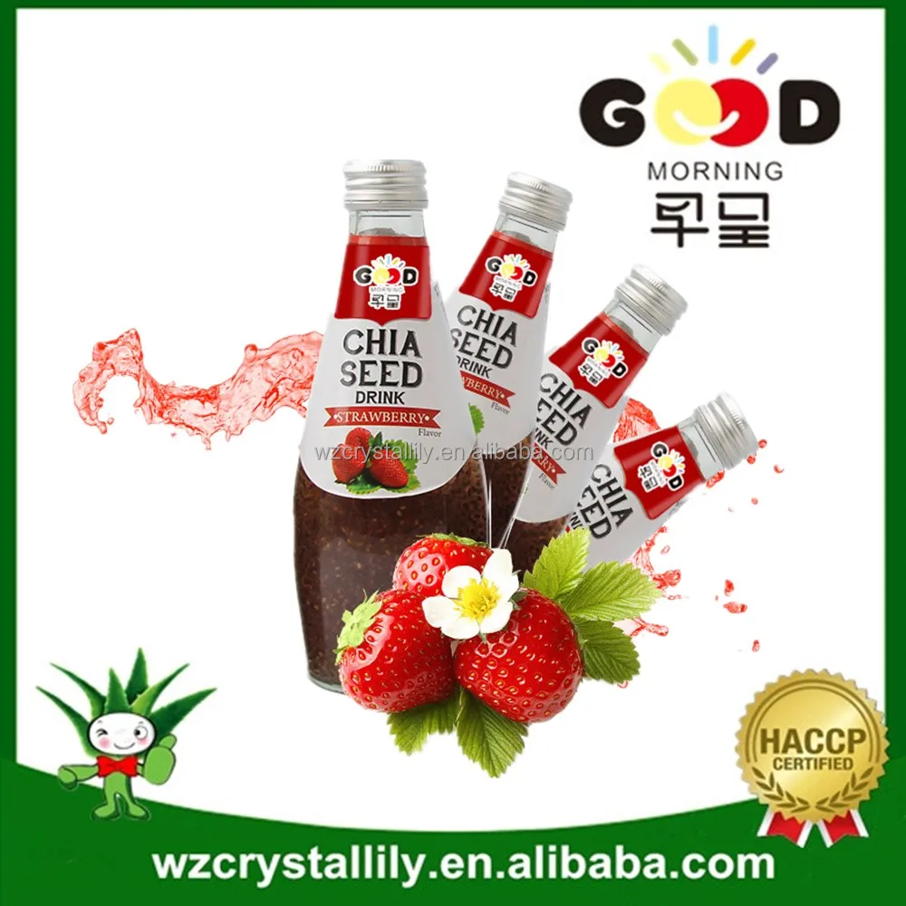 natural  chia seed juice drink healthy glass bottle chia seeds drink