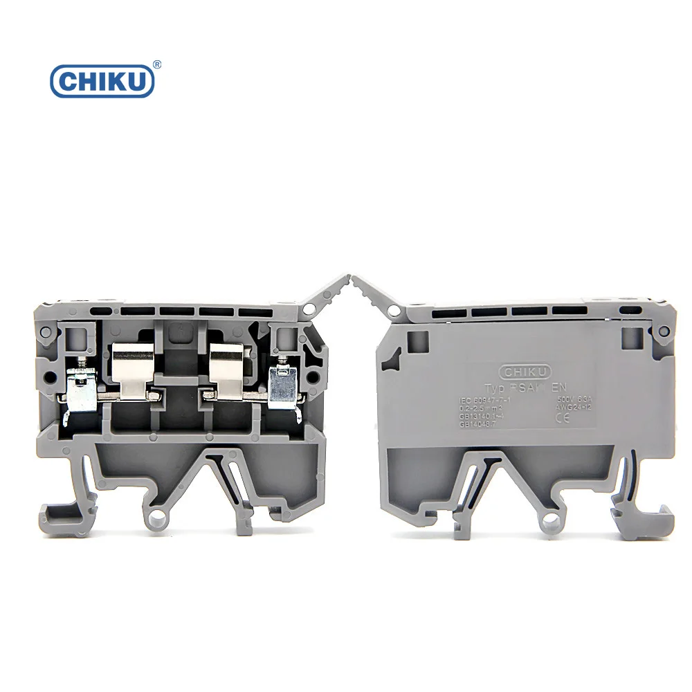 SAK 4mm Fuse Terminal Block din rail connectors weidmuller type 6.3A