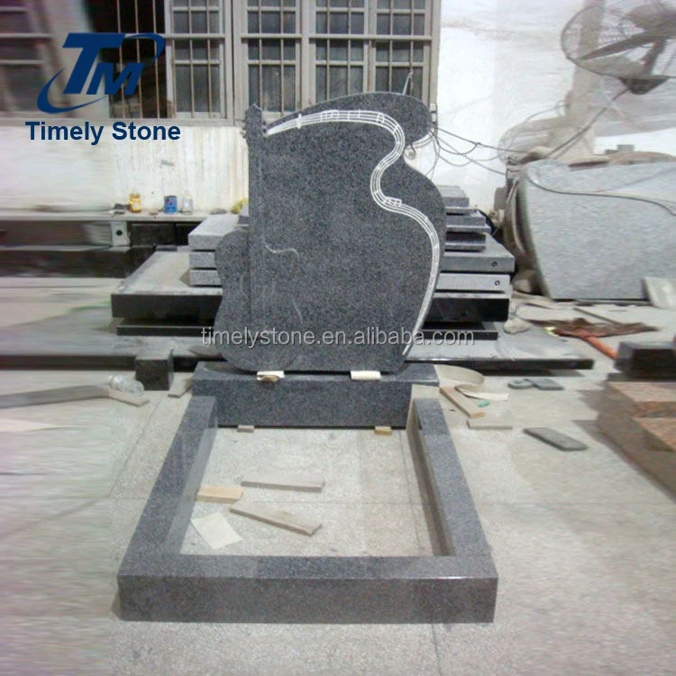 
funeral tombstone grave monuments granite golden guitar headstones/monuments 