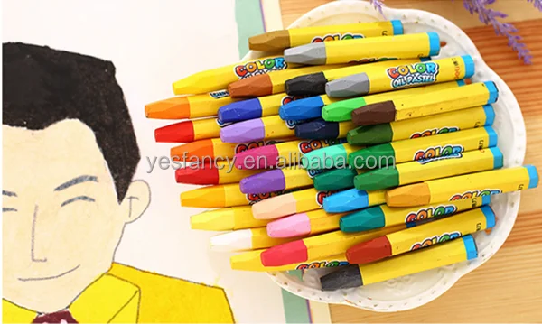 hot selling hexagonal oil pastel wax crayon for children