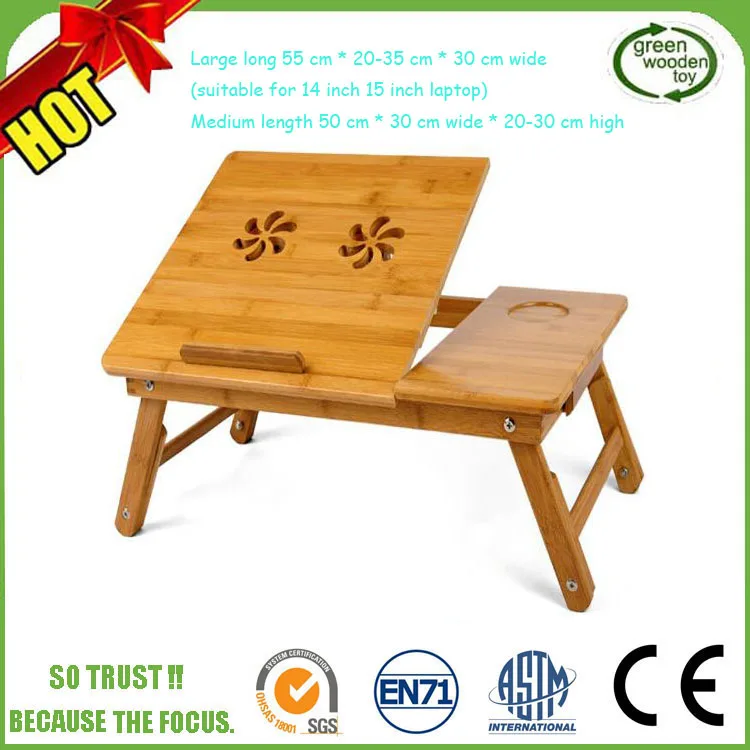 
Adjustable Expandable Bamboo Wood Laptop Stand 