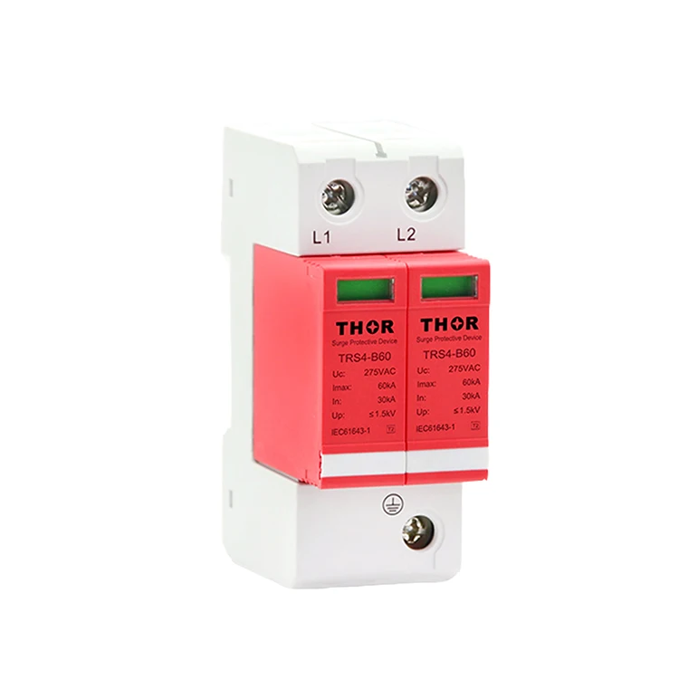 Lightning protection SPD 60KA electrical surge protector device power lightning surge arrester