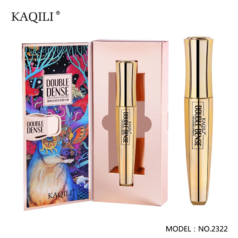 KAQILI brand new gold double dense curl wholesale lengthening vegan mascara