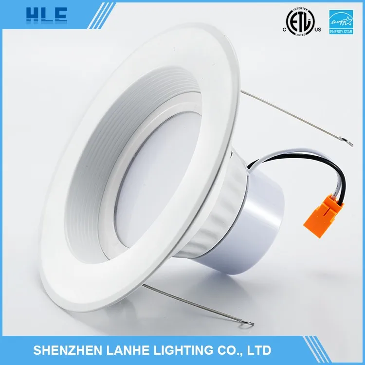 LED 12W recessed lighting fixture ceiling light dimmable downlight replace 90W halogen 4in for remodel and new construction