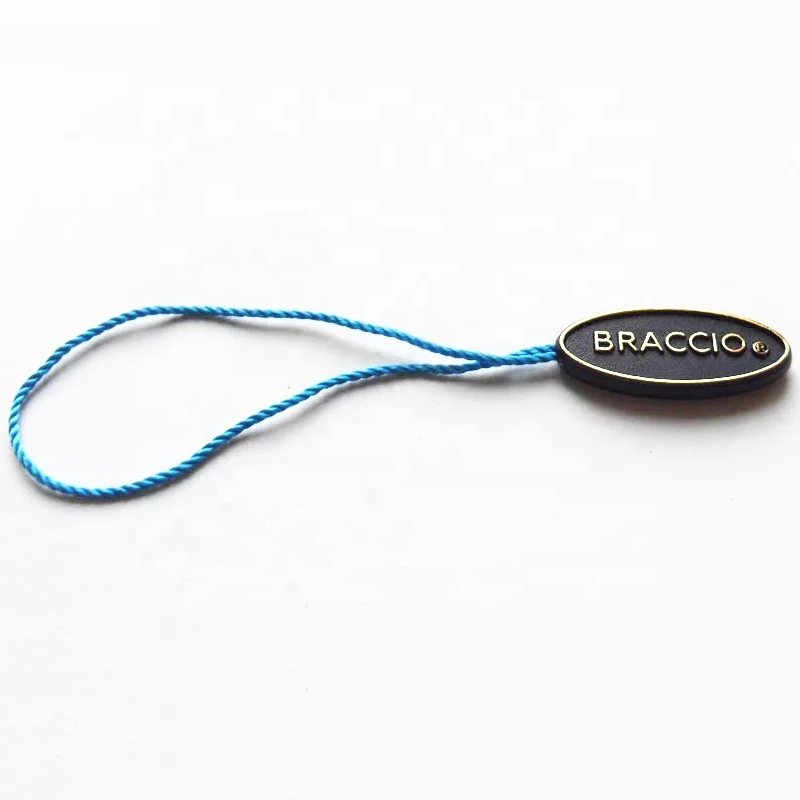 
Custom Embossed Logo String Lock Plastic Hang Labels Watch String Seal Tag with Nylon String  (62215126343)
