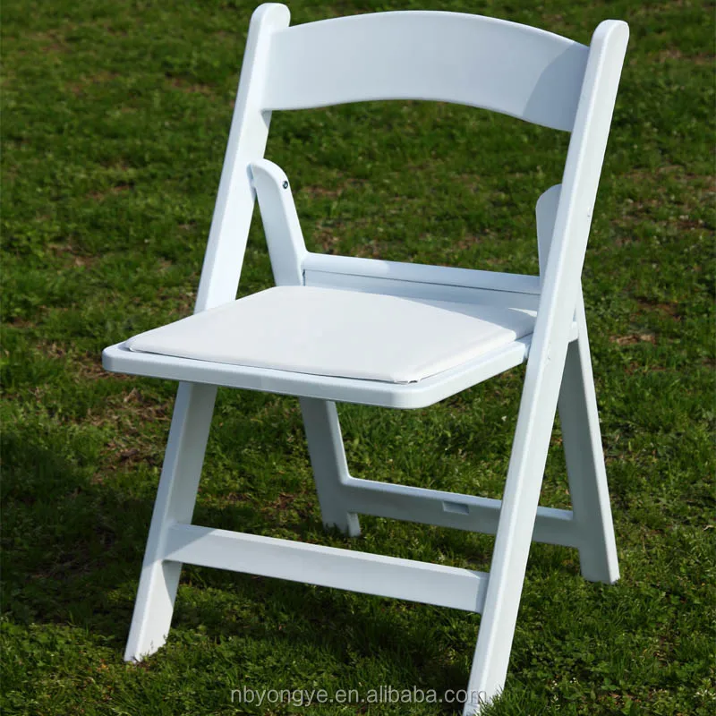White resin folding chairs