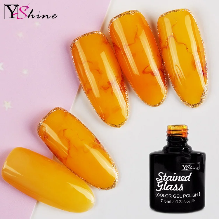 Y-shine Beauty Production 28 Transparent Colors  Gel Polish For Nail Blooming Art Amber UV Gel