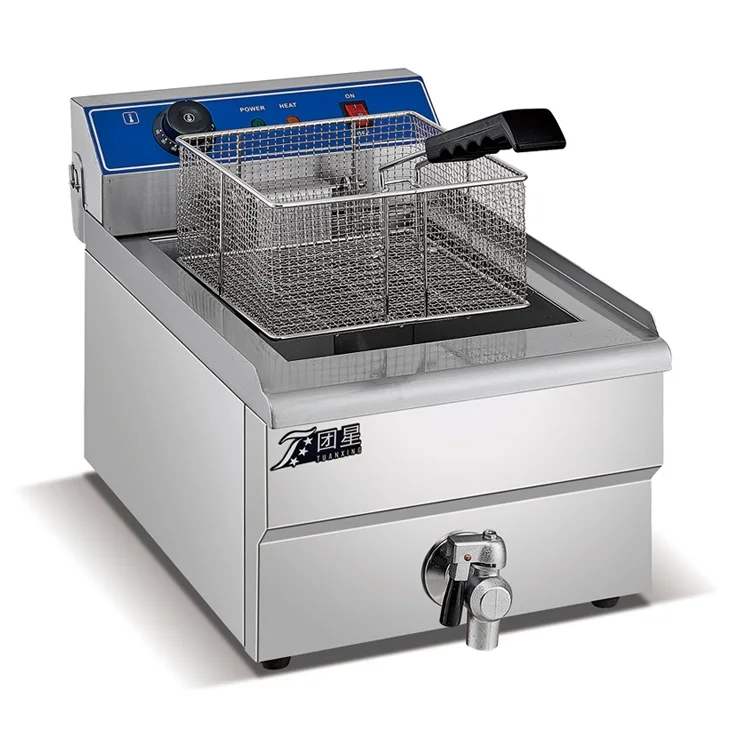 Электрическая фритюрница для коммерческого использования с двумя корзинами