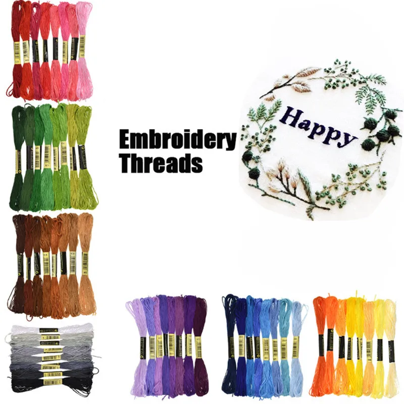 
56pcs Similar Color Embroidery Threads Cross Stitch Cotton Sewing Skeins Thread Embroidery Floss DIY Craft Sewing Accessories 