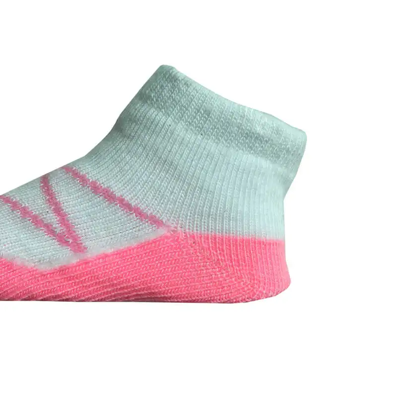 Baby Girls Crew Organic Bamboo Slipper Socks with Stripes