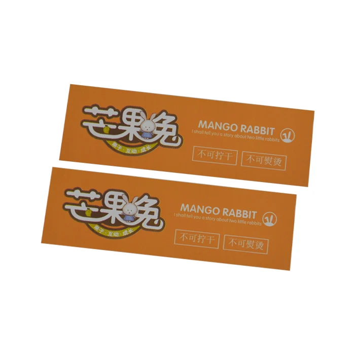 Factory  Customized damask satin woven garment care label printing for clothing label