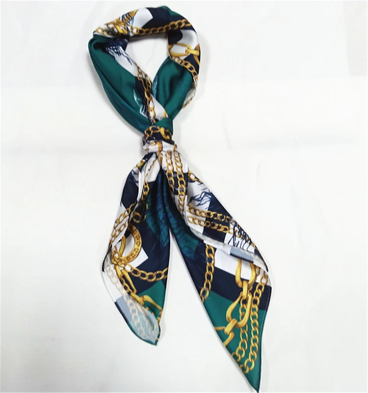 Newest Custom Printed Satin Silk Scarf Turkey Men Headscarf Colorful Designer Pattern All Seasons-Spring Summer Autumn Winter