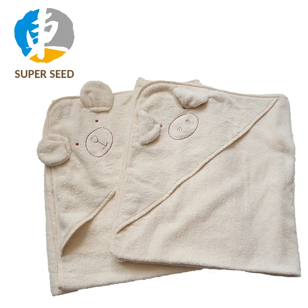 SuperSeed AB-1237 100 Cotton Custom logo Baby Hooded Towel